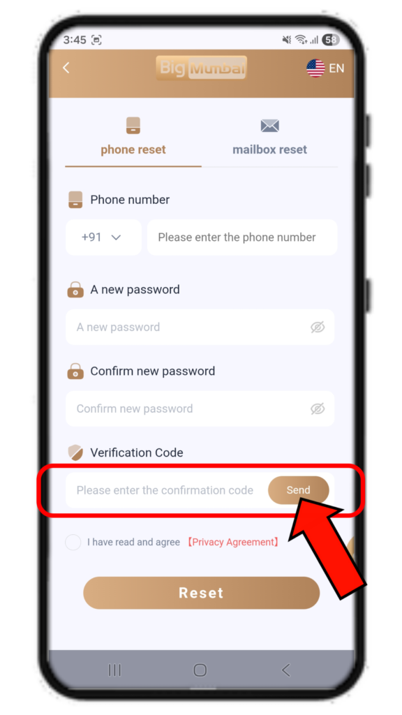 Big Mumbai forgot password